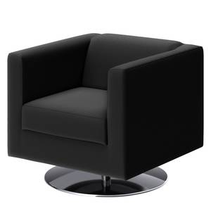 Fauteuil Wilno X gepigmenteerd leer - Zwart