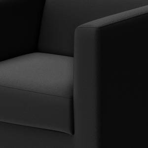 Fauteuil Wilno  X Cuir pigmenté - Noir