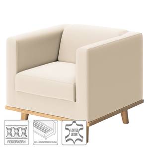 Fauteuil Wilno VIII gepigmenteerd leer - Wit