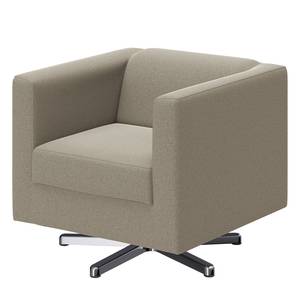 Fauteuil Wilno XIX antieke leerlook - Lichtgrijs