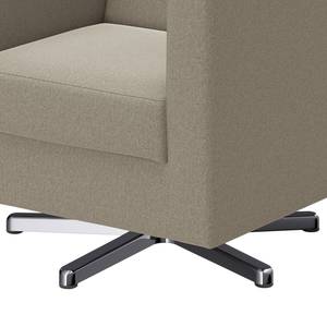 Fauteuil Wilno XIX antieke leerlook - Lichtgrijs