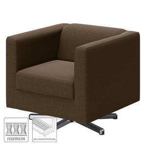 Fauteuil Wilno XIX Aspect cuir vieilli - Marron bison