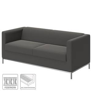 Sofa Wilno VIII (2-Sitzer) Flachgewebe - Dunkelgrau