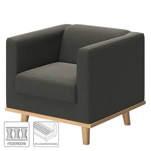 Fauteuil Wilno XVIII antieke leerlook - Grijs