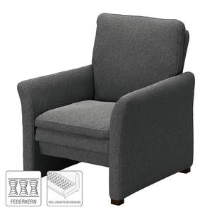 Fauteuil Capoma I geweven stof - Antraciet - Breedte: 80 cm