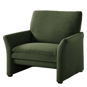 Fauteuil Capoma I geweven stof - Antiek groen - Breedte: 100 cm