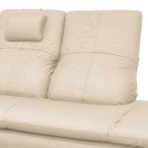 Ecksofa Whaltey I Pigmentiertes Leder - Creme - Longchair davorstehend links