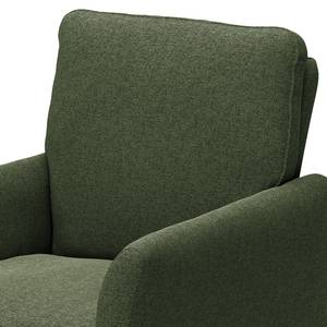 Fauteuil Capoma I geweven stof - Antiek groen - Breedte: 80 cm