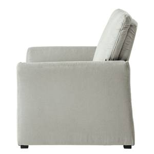 Fauteuil Capoma II antieke leerlook - Lichtgrijs - Breedte: 100 cm