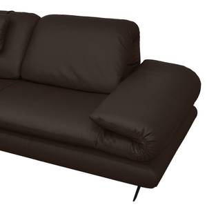 Ecksofa Whaltey I Pigmentiertes Leder - Mokka - Longchair davorstehend links