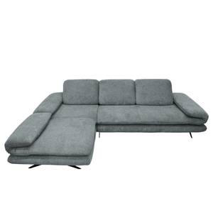 Ecksofa Whaltey II Webstoff - Mintgrau - Longchair davorstehend links