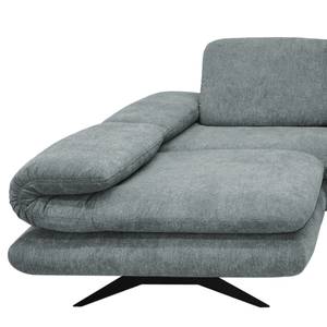 Ecksofa Whaltey II Webstoff - Mintgrau - Longchair davorstehend links