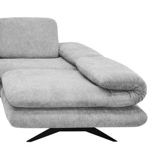 Ecksofa Whaltey II Webstoff - Platin - Longchair davorstehend rechts