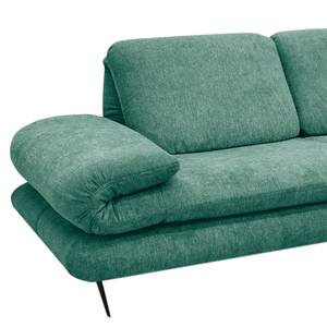 Ecksofa Whaltey II Webstoff - Petrol - Longchair davorstehend rechts