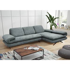 Ecksofa Whaltey II Webstoff - Mintgrau - Longchair davorstehend rechts