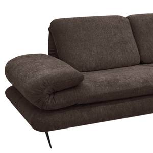 Ecksofa Whaltey II Webstoff - Espresso - Longchair davorstehend rechts