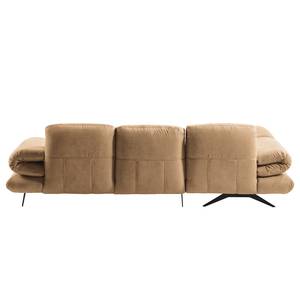 Ecksofa Whaltey III Antiklederlook - Beige - Longchair davorstehend links