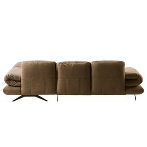 Ecksofa Whaltey III Antiklederlook - Latte Macchiato - Longchair davorstehend rechts