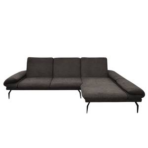 Ecksofa Morell I Microfaser - Espresso - Longchair davorstehend rechts