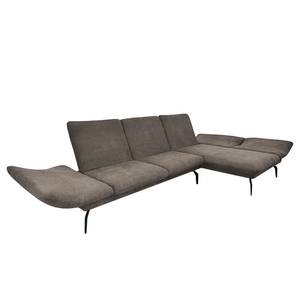 Ecksofa Morell I Microfaser - Taupe - Longchair davorstehend rechts