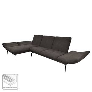 Ecksofa Morell I Microfaser - Espresso - Longchair davorstehend links