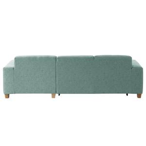 Ecksofa Roblin Webstoff Guro: Aqua - Longchair davorstehend rechts - Schlaffunktion