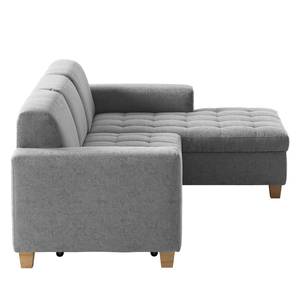 Ecksofa Roblin Webstoff Guro: Schlamm - Longchair davorstehend rechts - Schlaffunktion