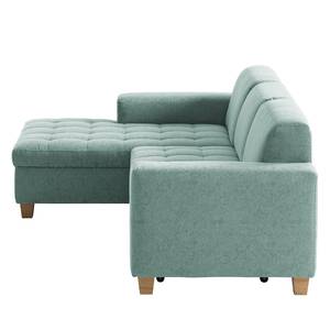 Ecksofa Roblin Webstoff Guro: Aqua - Longchair davorstehend links - Schlaffunktion