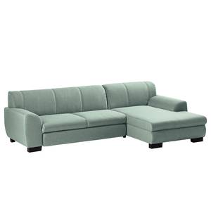 Ecksofa Lefroy I Webstoff - Mint - Longchair davorstehend rechts - Keine Funktion