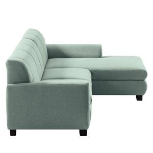 Ecksofa Lefroy I Webstoff - Mint - Longchair davorstehend rechts - Keine Funktion