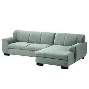 Ecksofa Lefroy I Webstoff - Mint - Longchair davorstehend rechts - Keine Funktion