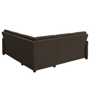 Ecksofa Capoma IV Antiklederlook - Dunkelbraun