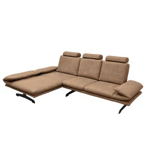 Ecksofa Beastey II Echtleder - Latte Macchiato - Longchair davorstehend links