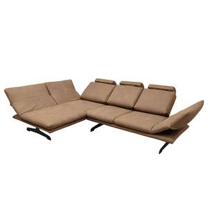 Ecksofa Beastey II Echtleder - Latte Macchiato - Longchair davorstehend links