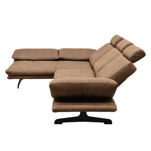 Ecksofa Beastey II Echtleder - Latte Macchiato - Longchair davorstehend links