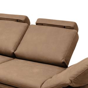 Ecksofa Beastey II Echtleder - Latte Macchiato - Longchair davorstehend links