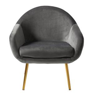 Fauteuil Milawa Velours - Gris