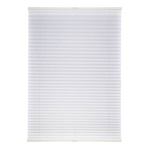 Store plissé sans perçage free Polyester / Aluminium - Blanc - 120 x 130 cm