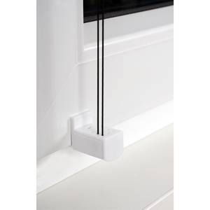 Store plissé sans perçage free Polyester / Aluminium - Noir - 75 x 130 cm