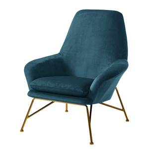 Fauteuil Miena Velours - Bleu marine