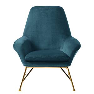 Fauteuil Miena Velours - Bleu marine