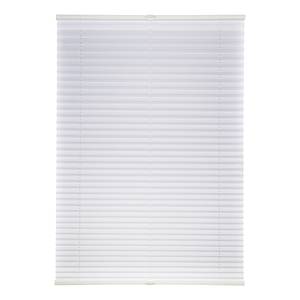 Store plissé sans perçage free Polyester / Aluminium - Blanc - 60 x 130 cm