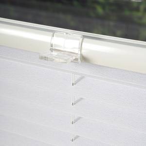 Store plissé sans perçage free Polyester / Aluminium - Blanc - 60 x 130 cm