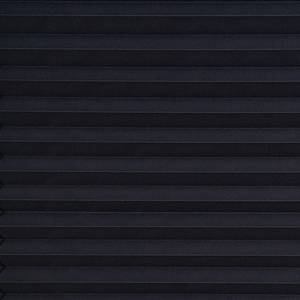 Store plissé sans perçage free Polyester / Aluminium - Noir - 120 x 130 cm