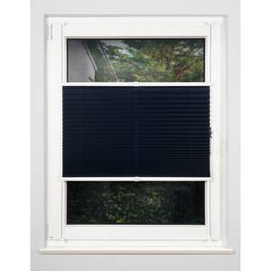 Store plissé sans perçage free Polyester / Aluminium - Bleu - 80 x 210 cm
