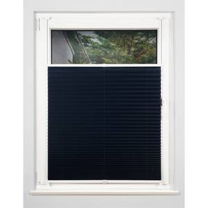 Store plissé sans perçage free Polyester / Aluminium - Bleu - 75 x 130 cm
