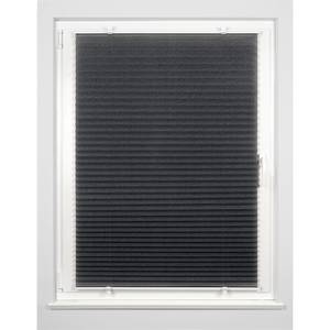 Store plissé sans perçage Promo Polyester / Aluminium - Gris - 90 x 130 cm
