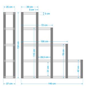 Open kast Manchester massief acaciahout/metaal - acaciahout/antracietkleurig