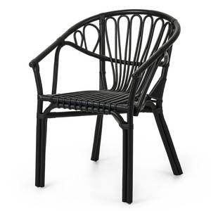 Stuhl Nietta (4er-Set) Rattan - Schwarz