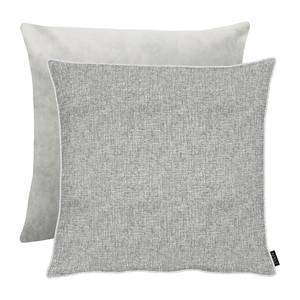 Coussin Alessio Tissu structuré - Gris clair - 65 x 65 cm